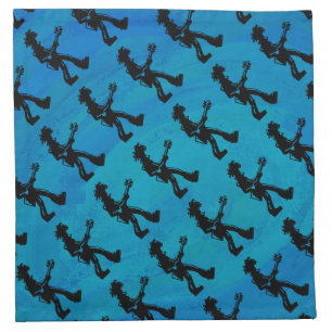 New York Boogie Nights Guitar Blue Napkin