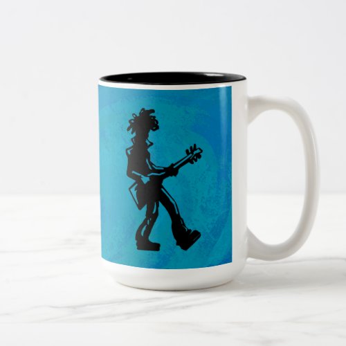 New York Boogie Nights Guitar Blue Two_Tone Coffee Mug