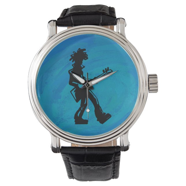 New York Boogie Nights Guitar Blue Watch (Front)