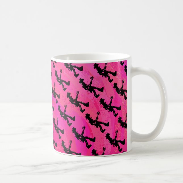 New York Boogie Nights Guitar Hot Pink Coffee Mug (Right)