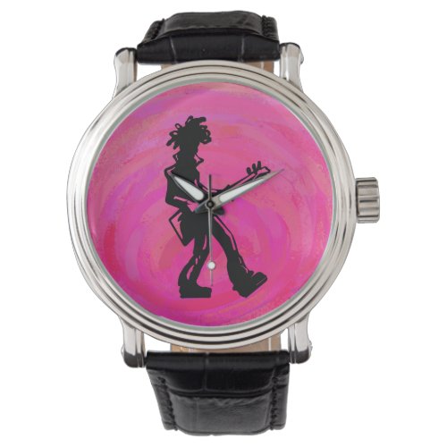 New York Boogie Nights Guitar Hot Pink Watch