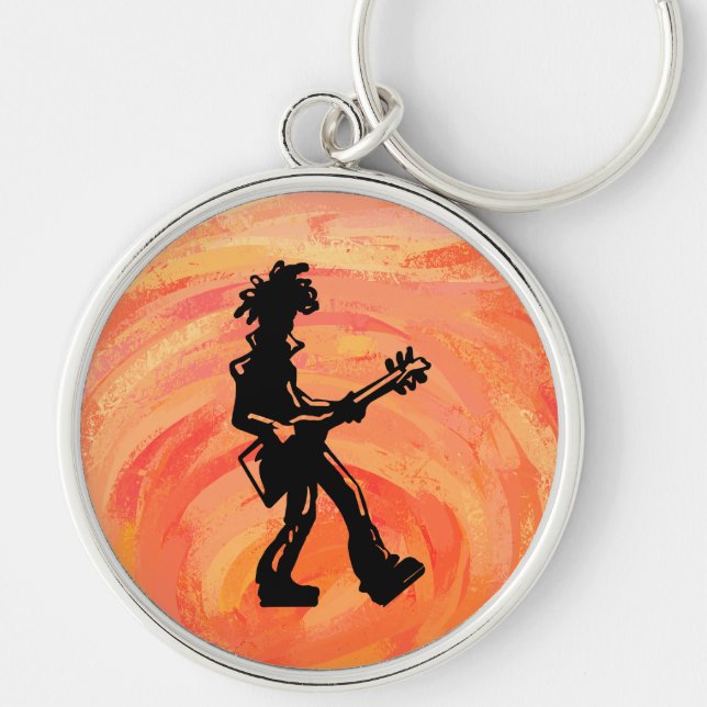 New York Boogie Nights Guitar Orange Keychain (Front)