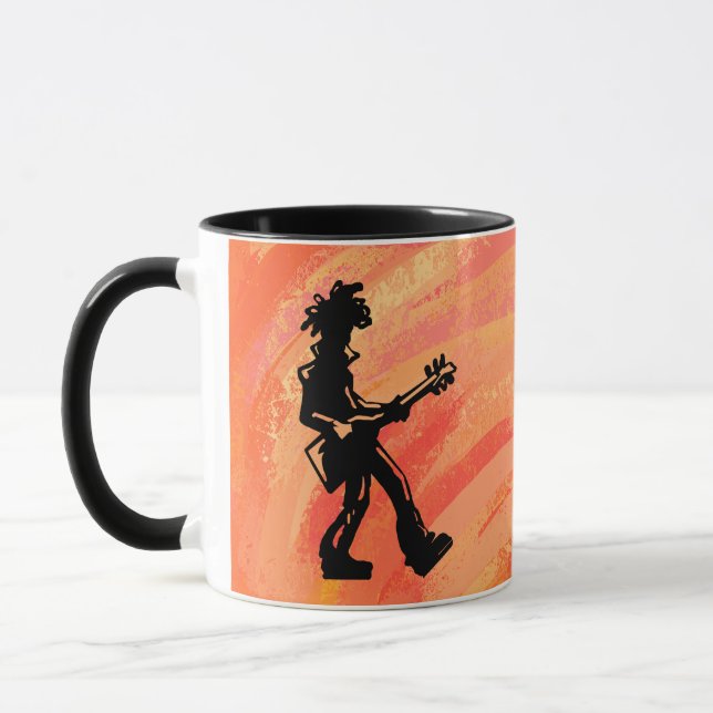 New York Boogie Nights Guitar Orange Mug (Left)