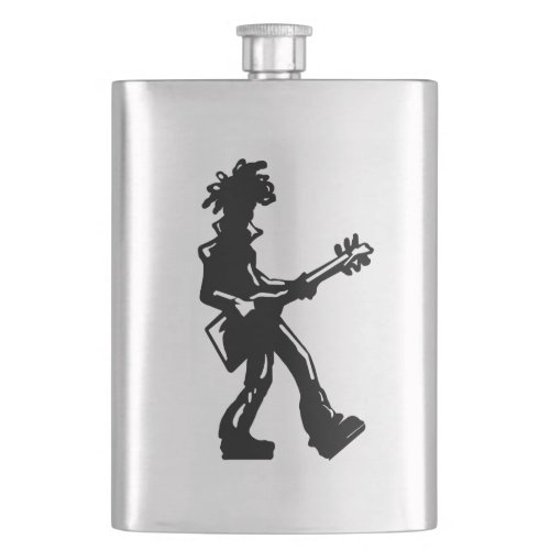 New York Boogie Nights Guitar Rainbow Flask