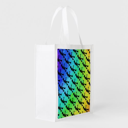 New York Boogie Nights Guitar Rainbow Grocery Bag