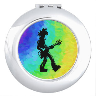 New York Boogie Nights Guitar Rainbow Mirror For Makeup