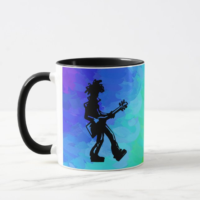 New York Boogie Nights Guitar Rainbow Mug (Left)