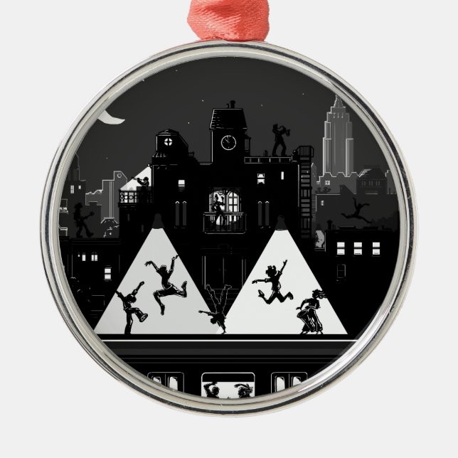 New York Boogie Nights Metal Ornament (Front)