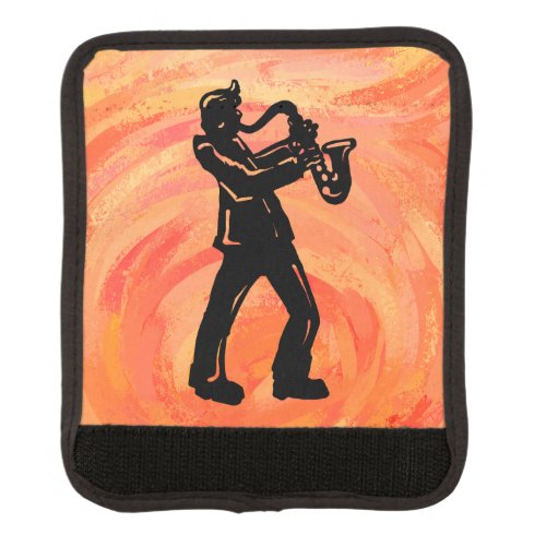 New York Boogie Nights Saxophone Orange Luggage Handle Wrap