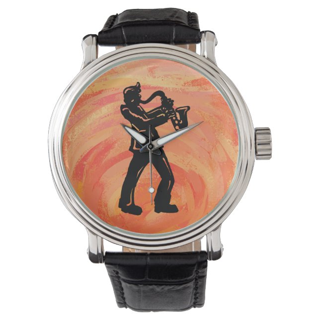 New York Boogie Nights Saxophone Orange Watch (Front)