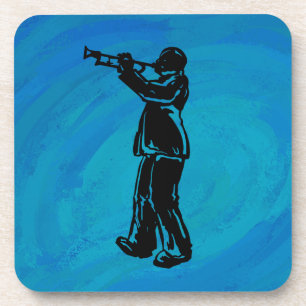 New York Boogie Nights Trumpet Blue Coaster