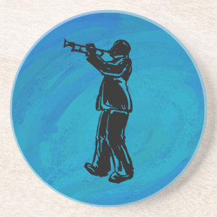 New York Boogie Nights Trumpet Blue Coaster