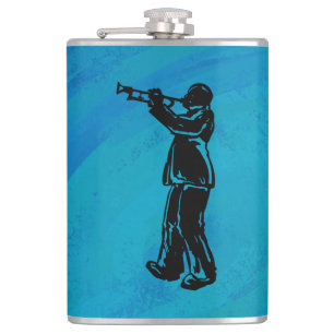 New York Boogie Nights Trumpet Blue Flask