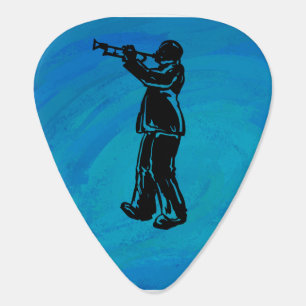 New York Boogie Nights Trumpet Blue Guitar Pick