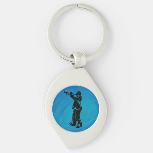 New York Boogie Nights Trumpet Blue Keychain