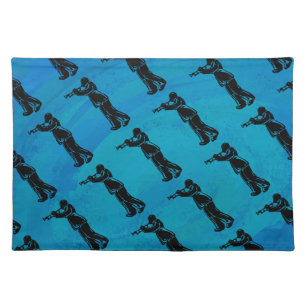 New York Boogie Nights Trumpet Blue Placemat
