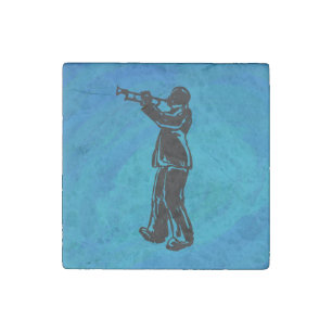 New York Boogie Nights Trumpet Blue Stone Magnet