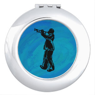 New York Boogie Nights Trumpet Blue Vanity Mirror