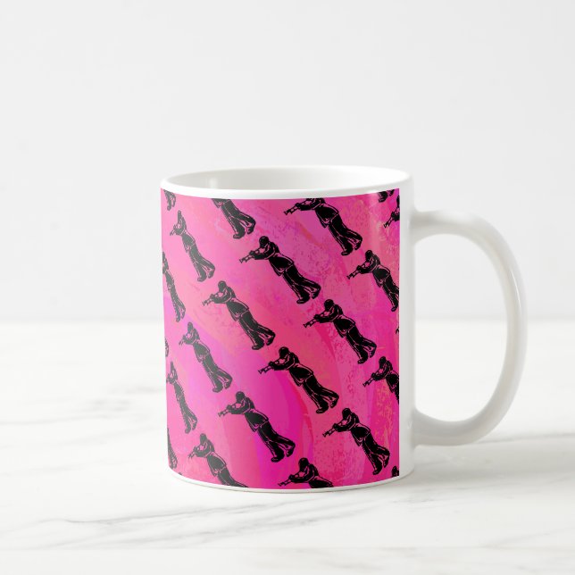 New York Boogie Nights Trumpet Hot pink Coffee Mug (Right)