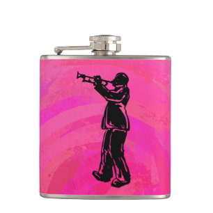 New York Boogie Nights Trumpet Hot pink Flask