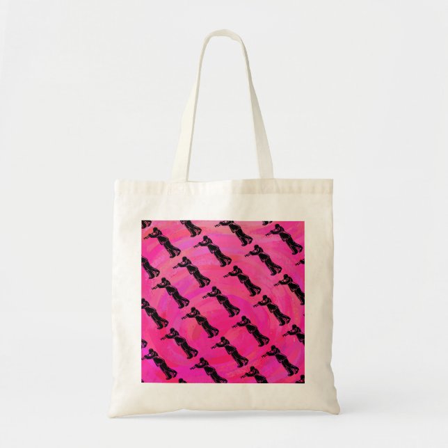 New York Boogie Nights Trumpet Hot pink Tote Bag (Front)