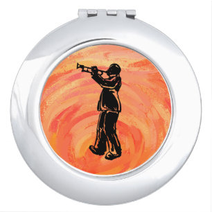 New York Boogie Nights Trumpet Orange Vanity Mirror