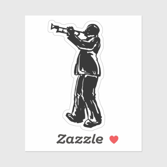 New York Boogie Nights Trumpet Player Sticker (Sheet)