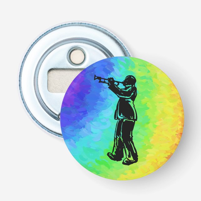 New York Boogie Nights Trumpet Rainbow Bottle Opener (Front)
