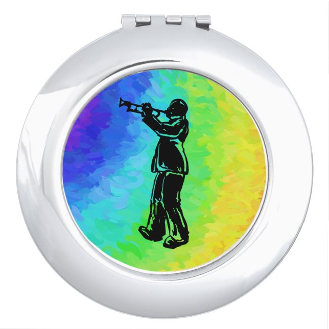 New York Boogie Nights Trumpet Rainbow Compact Mirror (Front)