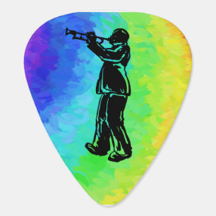 New York Boogie Nights Trumpet Rainbow Guitar Pick