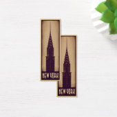 New York Bookmark Card with Skyscraper Silhouette (Desk)