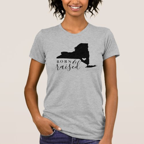 New York Born and Raised State Tee