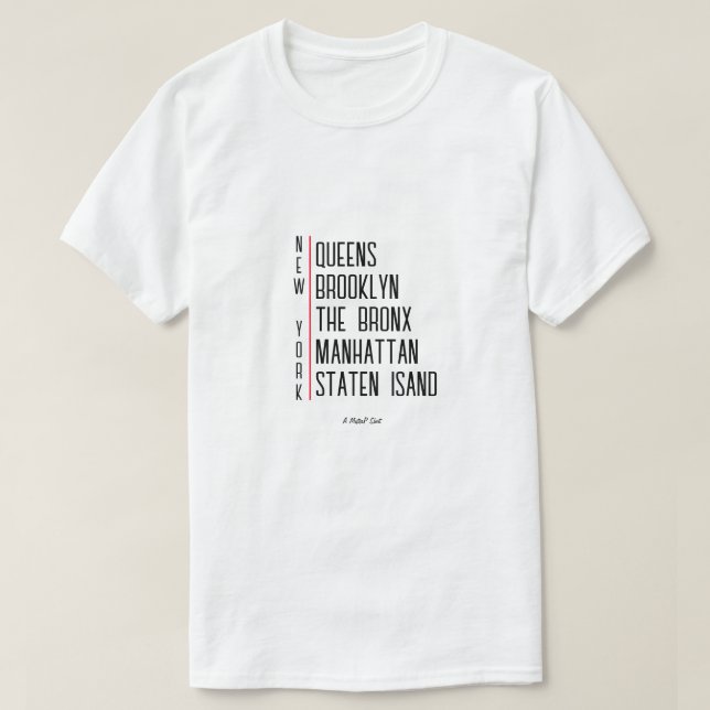 New York (Boroughs) - A MisterP Shirt (Design Front)