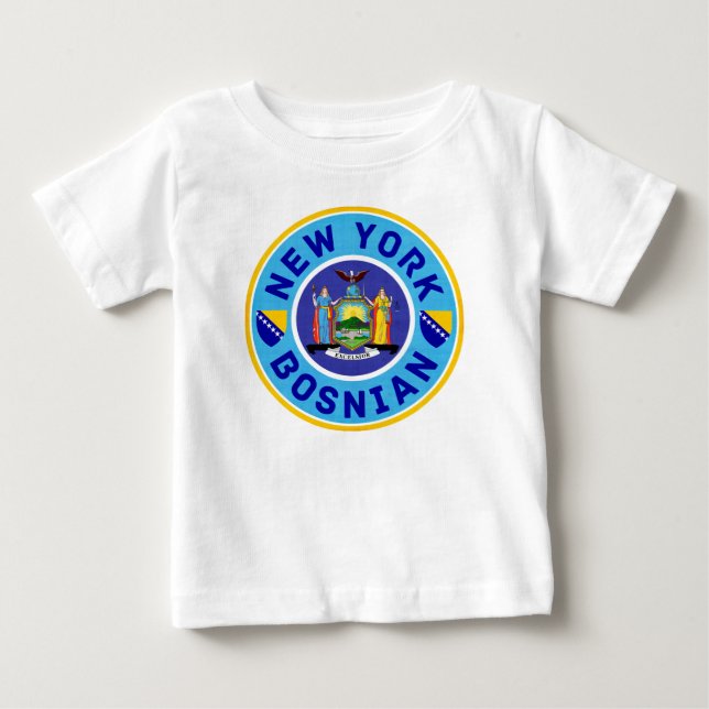 New York Bosnian American Baby T-Shirt (Front)