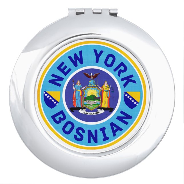 New York Bosnian American Compact Mirror (Front)