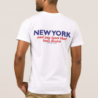 New York Boston Baseball Rivalry I SUPPORT 2 TEAMS T-Shirt