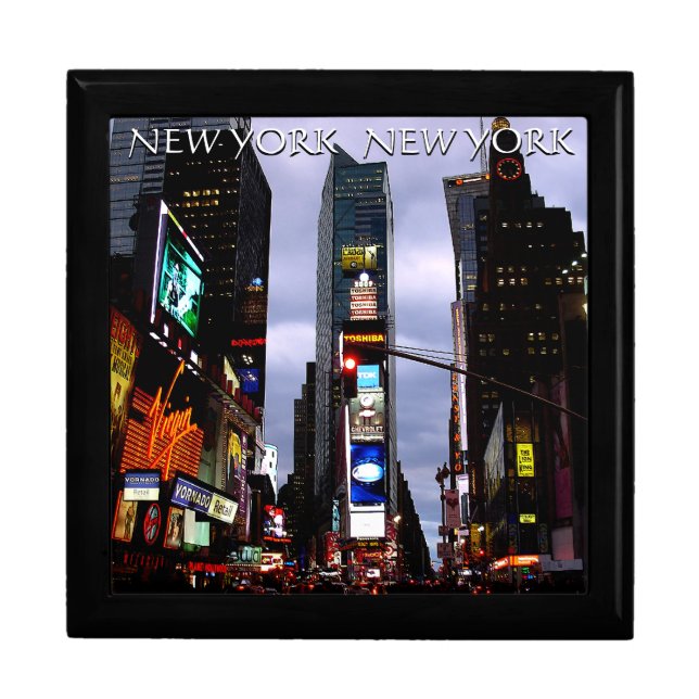 New York Box Times Square Souvenir NYC Jewelry Box (Front)