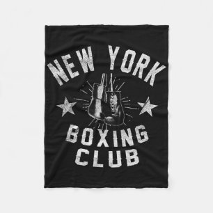 New York Boxing Club - Vintage Distressed Boxer Fleece Blanket