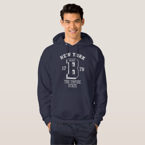 New York Bronx Mens Basic Hooded Sweatshirt