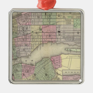 New York, Brooklyn 2 Metal Ornament