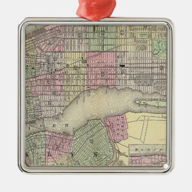 New York, Brooklyn 2 Metal Ornament (Front)