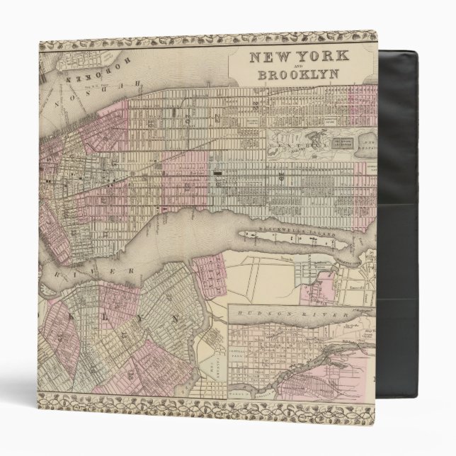 New York, Brooklyn 3 Ring Binder (Front/Inside)