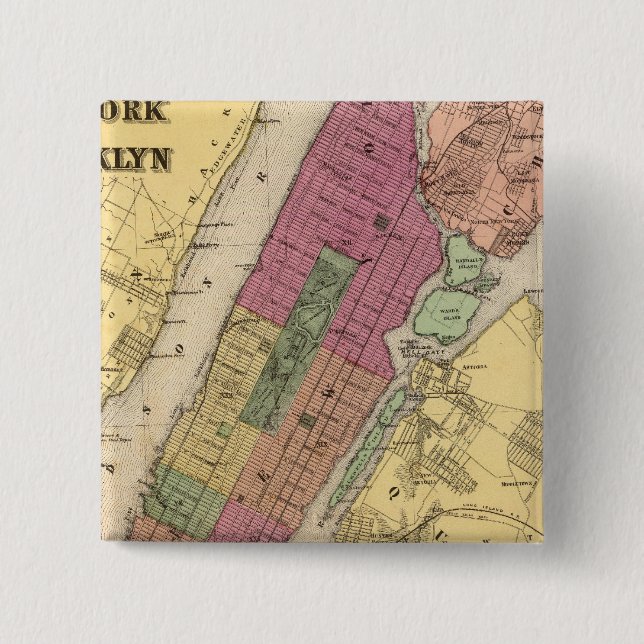 New York, Brooklyn Button (Front)