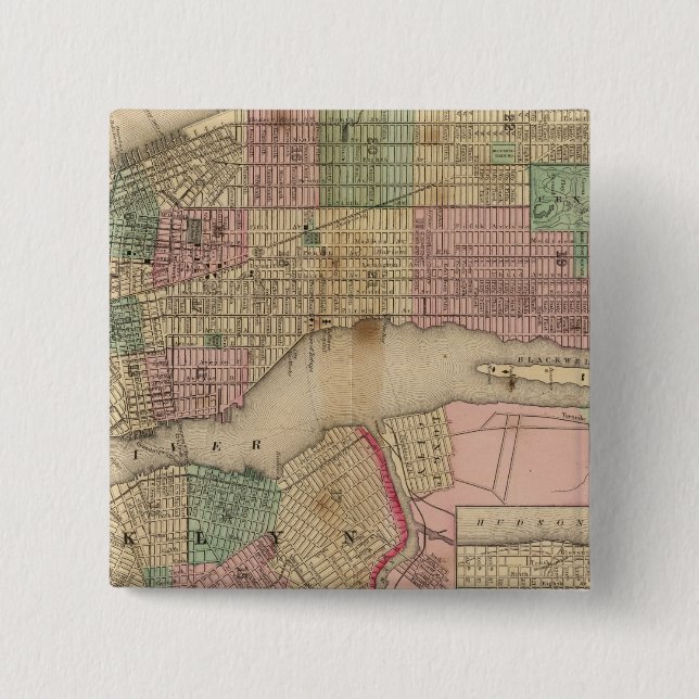 New York, Brooklyn Map by Mitchell Button (Front)