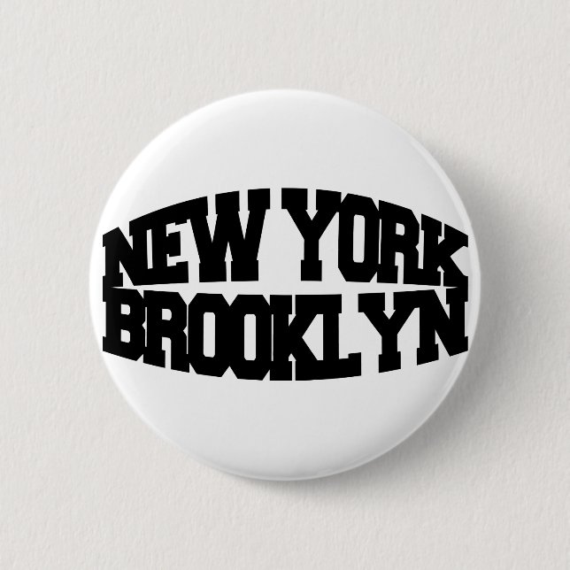 New York Brooklyn Pinback Button (Front)