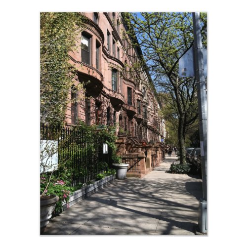 New York Brownstones Upper West Side Buildings NYC Photo Print