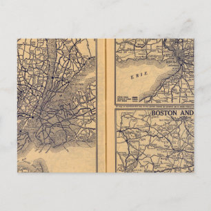 New York, Buffalo, Boston Postcard