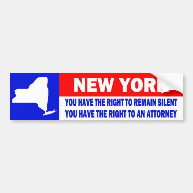 NEW YORK BUMPER STICKER (Front)