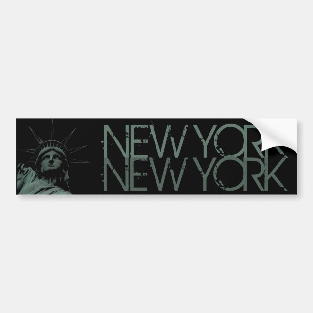 New York Bumper Sticker Statue of Liberty Stickers (Front)