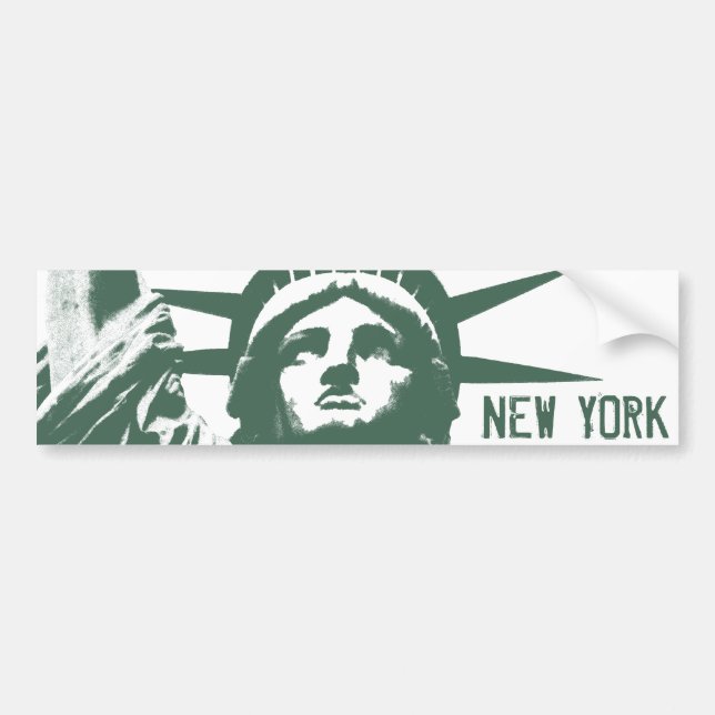 New York Bumper Sticker Statue of Liberty Stickers (Front)
